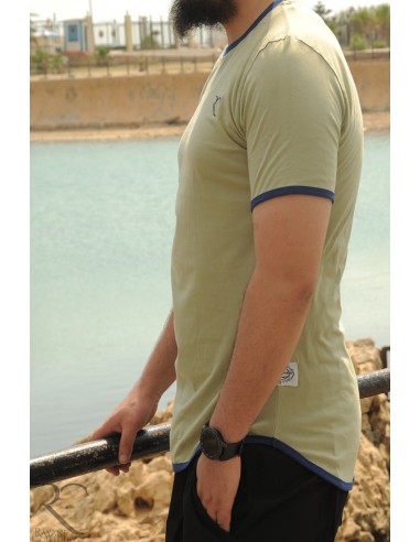Camiseta oversize Rayane 11TS 100% algodón - Caqui-Camisetas-Maktaba-Ahloulhadith