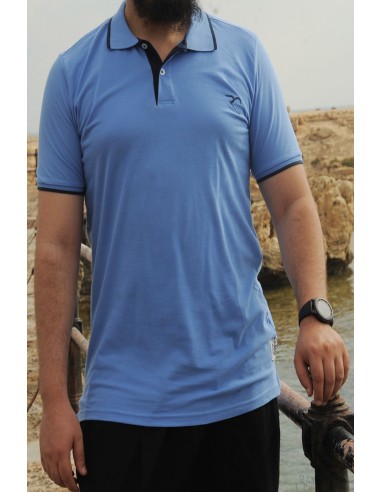 Polo oversize 100% cotone Rayane 11PO - Blu royal-Polo-Maktaba-Ahloulhadith
