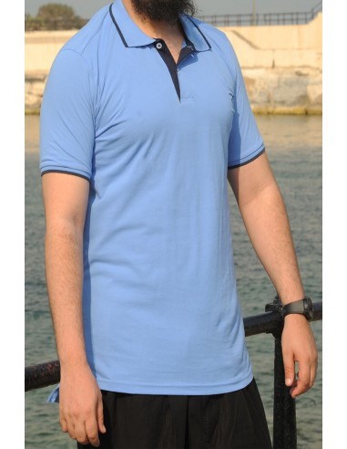 Polo oversize 100% cotone Rayane 11PO - Blu royal-Polo-Maktaba-Ahloulhadith