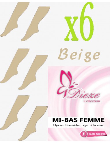 MI-BAS Dieze Opaque - 6er-Set Beige-Mis-Bas Umm Hafsa-Maktaba-Ahloulhadith