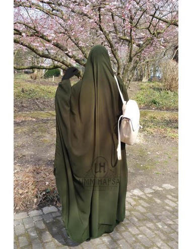 Grote jilbab tweedelig "SKIRT" umm hafsa - Khaki-Jilbab Umm Hafsa-Maktaba-Ahloulhadith