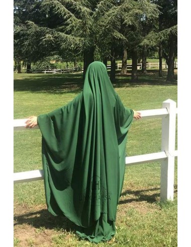 Jilbab grande due pezzi "SKIRT" umm hafsa - Verde pino-Jilbab grande 2 pezzi-Maktaba-Ahloulhadith