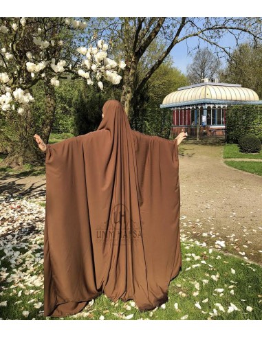 Grande jilbab Saoudien Umm Hafsa - Cannella-JILBAB 1 PEZZO-Maktaba-Ahloulhadith