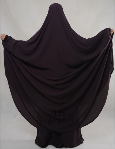 Jilbab Hafsa 2 pieces "skirt" Umm Hafsa - Plum-jilbab Hafsa 2 pieces-Maktaba-Ahloulhadith