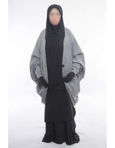 Maryam vest over jilbab van Umm Hafsa - Grijs-VEST OVER JILBAB-Maktaba-Ahloulhadith