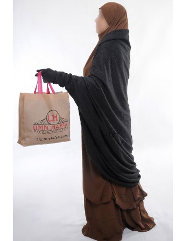 Chaleco sobre jilbab Maryam de Umm Hafsa - Negro-CHALECO SOBRE JILBAB-Maktaba-Ahloulhadith