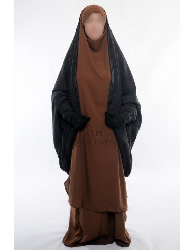 Maryam väst över jilbab från Umm Hafsa - Svart-VÄST ÖVER JILBAB-Maktaba-Ahloulhadith