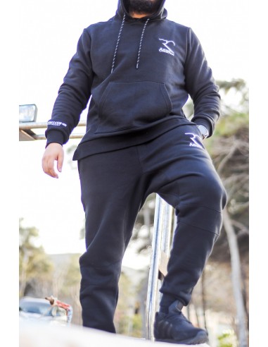 Rayane 11SG 100% algodón jogging saroual - Negro-Jogging saroual-Maktaba-Ahloulhadith