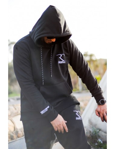 Rayane 11SW - oversized sweatshirt i 100% bomull - Svart-Sweatshirt med huva-Maktaba-Ahloulhadith