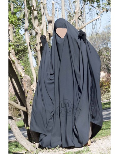 Big Saudi Jilbab Umm Hafsa - Grau-JILBAB 1 STÜCK-Maktaba-Ahloulhadith