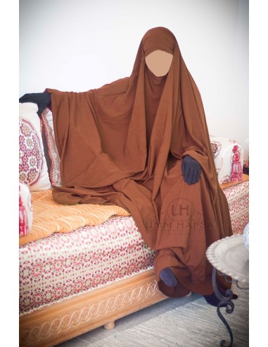 Big jilbab two pieces "JUPE" umm hafsa - Cinnamon-Jilbab Umm Hafsa-Maktaba-Ahloulhadith