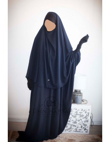 Maryam Umm Hafsa Conjunto abaya/hijab - Azul-Abaya Umm Hafsa-Maktaba-Ahloulhadith