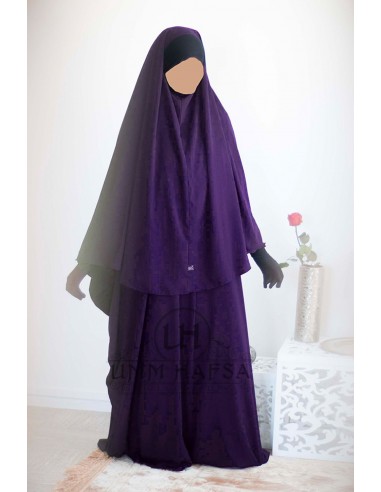 Maryam Umm Hafsa Abaya/Shijab Set - Aubergine-Abaya Umm Hafsa-Maktaba-Ahloulhadith