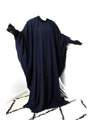 Abaya Lycra Umm Hafsa - BLAUW-Abaya Umm Hafsa-Maktaba-Ahloulhadith