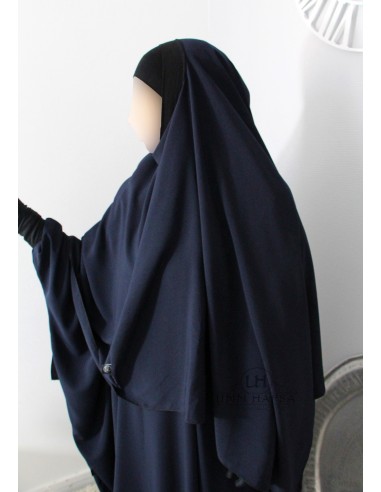 Hijab / Khimar Lycra Umm Hafsa - blauw-Hijab/Khimar Umm Hafsa-Maktaba-Ahloulhadith