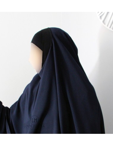 Hijab / Khimar Lycra Umm Hafsa - blu-Hijab/Khimar Umm Hafsa-Maktaba-Ahloulhadith