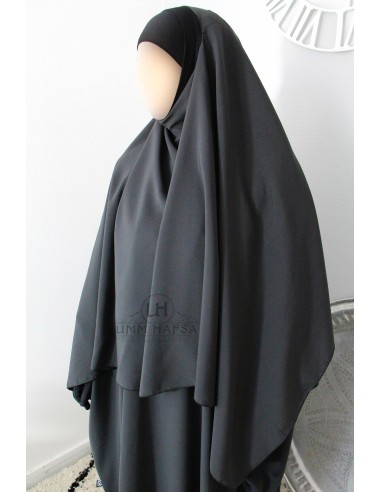 Hijab / Khimar Lycra Umm Hafsa - Grå-Hijab/Khimar Umm Hafsa-Maktaba-Ahloulhadith