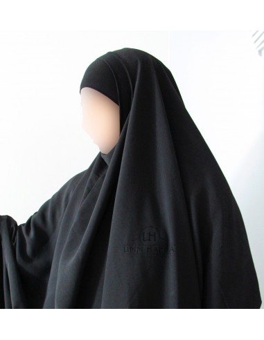 Hijab / Khimar Lycra Umm Hafsa - Svart-Hijab/Khimar Umm Hafsa-Maktaba-Ahloulhadith