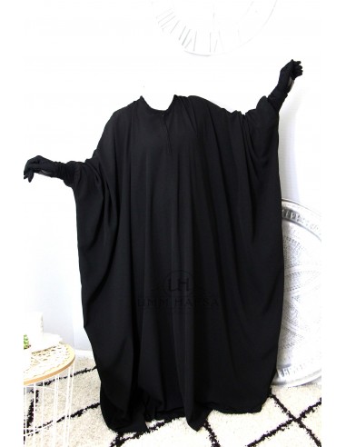 Abaya Maryam Umm Hafsa - Black-Abaya Umm Hafsa-Maktaba-Ahloulhadith