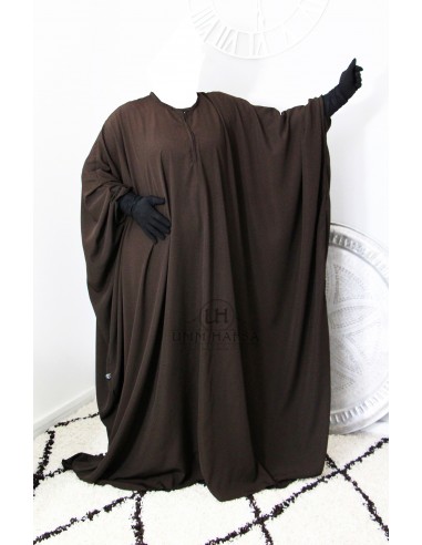 Abaya Maryam Umm Hafsa - Brown-Abaya Umm Hafsa-Maktaba-Ahloulhadith