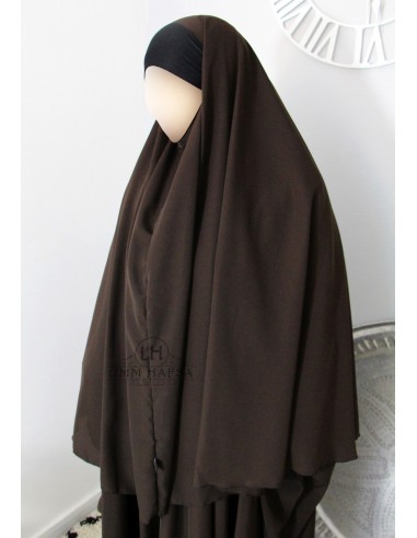 Hijab / Khimar Maryam Umm Hafsa - Brown-Hijab/Khimar Umm Hafsa-Maktaba-Ahloulhadith