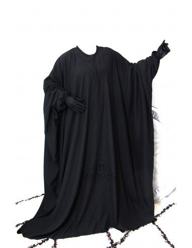 Vlinder abaya Umm Hafsa - Zwart-Abaya Umm Hafsa-Maktaba-Ahloulhadith