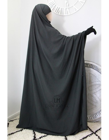 Big jilbab Saoudien Umm Hafsa - Grå-JILBAB 1 STYCKE-Maktaba-Ahloulhadith