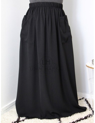 Rock mit Taschen Umm Hafsa - Schwarz-Rock/Sarouel Umm hafsa-Maktaba-Ahloulhadith