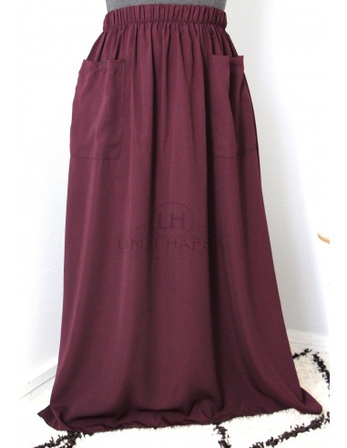 Umm Hafsa Rock mit Taschen - Pflaume-Rock/Sarouel Umm hafsa-Maktaba-Ahloulhadith