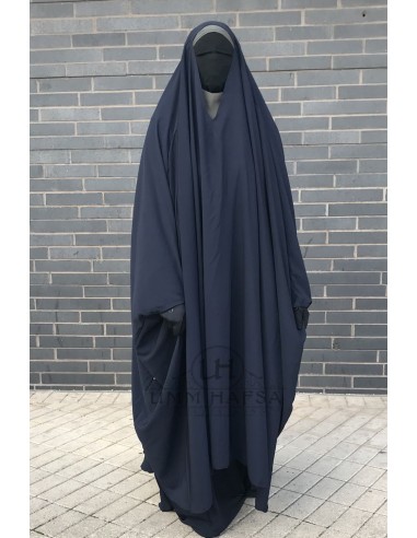 Big Jilbab 2 Stück Umm Hafsa "V" Ausschnitt - Blau-JILBAB 2-TEILIGER ROCK-Maktaba-Ahloulhadith