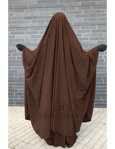 Big Jilbab 2 Stück Umm Hafsa "V" Ausschnitt - Zimt-JILBAB 2-TEILIGER ROCK-Maktaba-Ahloulhadith