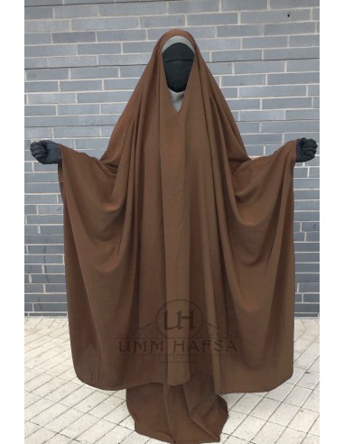 Big Jilbab 2 Stück Umm Hafsa "V" Ausschnitt - Zimt-JILBAB 2-TEILIGER ROCK-Maktaba-Ahloulhadith
