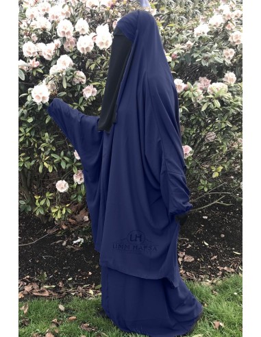 Jilbab 2 peças Clássico "saia" Umm Hafsa "Caviary" - Azul-JILBAB 2 PEÇAS SAIA-Maktaba-Ahloulhadith