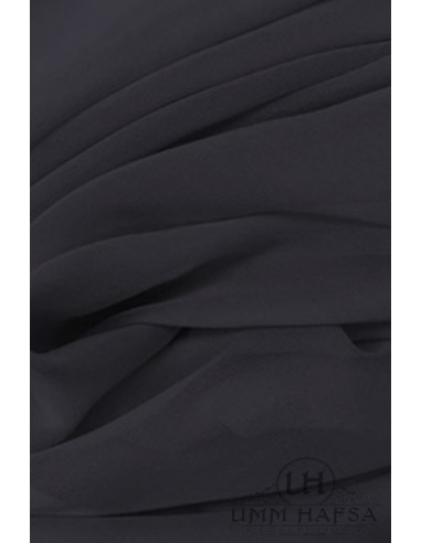 NIQAB BIPANTALLA 95CM UMM HAFSA - Negro-Niqab 2 velos-Maktaba-Ahloulhadith