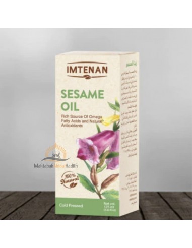 Imtenan óleo de sésamo prensado a frio - Frasco:125 ml-Saúde e nutrição-Maktaba-Ahloulhadith