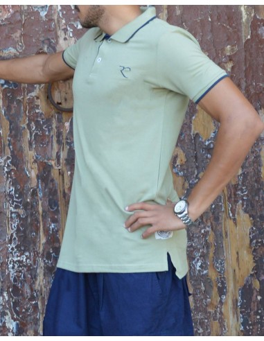 Oversize-Poloshirt aus 100% Baumwolle Rayane 11PO - Khaki-Poloshirts-Maktaba-Ahloulhadith