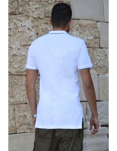 Polo oversize 100% coton Rayane 11PO – Blanc-Polos-Maktaba-Ahloulhadith