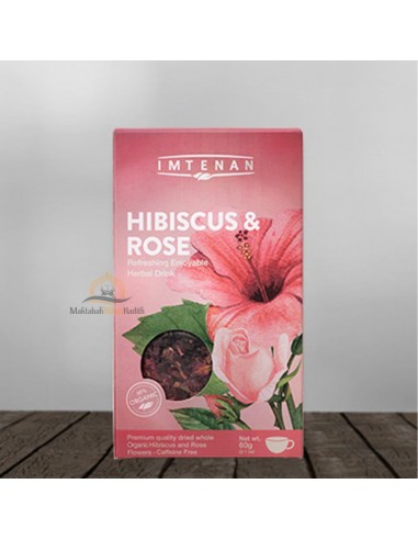 Biologische hibiscusbloemen rozenblaadjes imtenane - 60g-Thee & kruidenthee-Maktaba-Ahloulhadith