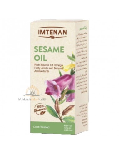 Imtenan óleo de sésamo prensado a frio - Frasco:125 ml-Saúde e nutrição-Maktaba-Ahloulhadith