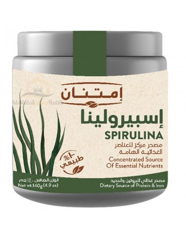 Spirulina (100 % naturligt pulver av blågröna alger) från Imtenan - 140 g-Hälsa och näring-Maktaba-Ahloulhadith