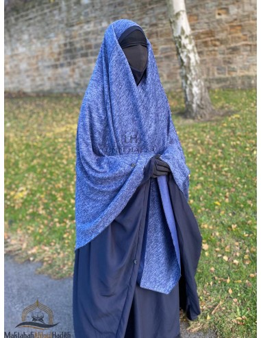 Khimar Fatima Poncho van Umm Hafsa Collection - Blauw-VEST OVER JILBAB-Maktaba-Ahloulhadith