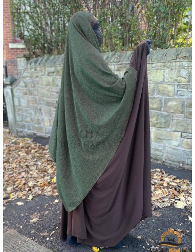 Poncho Khimar Fatima de Umm Hafsa Collection - Kaki-GILET SUR JILBAB-Maktaba-Ahloulhadith