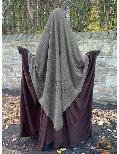 Poncho Khimar Fatima de Umm Hafsa Collection - Gris-CHALECO SOBRE JILBAB-Maktaba-Ahloulhadith