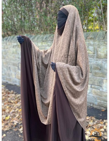 Khimar Fatima Poncho van Umm Hafsa Collection - Taupe-VEST OVER JILBAB-Maktaba-Ahloulhadith