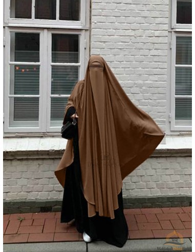 Khimar e Niqab a farfalla Umm Hafsa - Cannella-Hijab/Khimar Umm Hafsa-Maktaba-Ahloulhadith