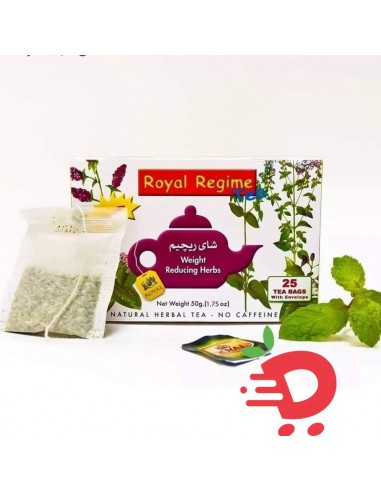 Royal Regime Tea Té Adelgazante 25 bolsitas, pérdida de peso natura...