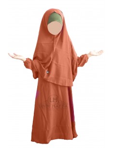 Abaya Hijab fille Umm hafsa - Rouille
