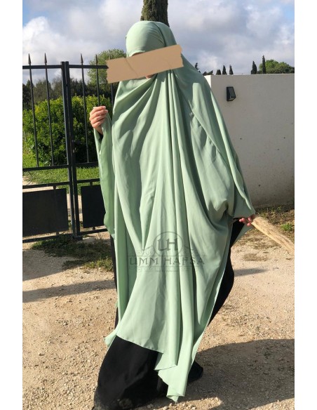 Stor Khimar & Stor Niqab Umm Hafsa - Vatten grön