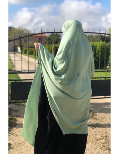 Grande Khimar & Grande Niqab Umm Hafsa - Verde água