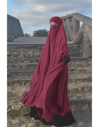 Big Khimar & Big Niqab Umm Hafsa - Bordeaux-Hijab/Khimar Umm Hafsa-Maktaba-Ahloulhadith